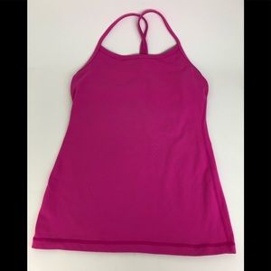 Lululemon pink tank sports bra top 3-4